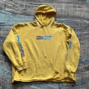 Vintage Y2k Red Technically Advanced Boarding Gear Yellow Hoodie Sweatshirt Sz L